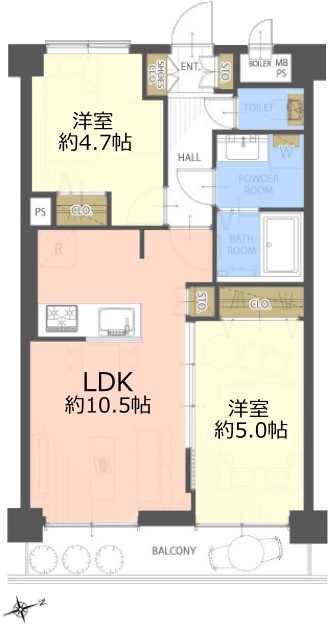 ライオンズマンション上板橋第2　4階　間取図